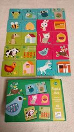 Duo puzzel Djeco 2+ / compleet, Ophalen of Verzenden, 10 tot 50 stukjes, Zo goed als nieuw, 2 tot 4 jaar