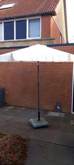 Witte parasol waterafstotend., Tuin en Terras, Parasols, Ophalen, Gebruikt