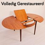 Cees Braakman PASTOE, ronde vintage eettafel, uitschuifbaar,, 100 tot 150 cm, 150 tot 200 cm, Rond, Teakhout