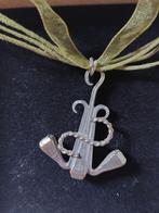 ️Tinnen anker aan koord ketting, Sieraden, Tassen en Uiterlijk, Kettingen, Ophalen of Verzenden, Nieuw, Groen, Overige materialen