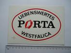 sticker PORTA westfalica love duitsland groot retro, Verzamelen, Stickers, Overige typen, Zo goed als nieuw, Verzenden