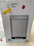 EKO - E-Cube pedaalemmer 40 liter - Stainless steel Plastic, Ophalen of Verzenden, Zo goed als nieuw, Kunststof