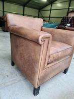 Strakke Chesterfield fauteuil taupe bruin  + BEZORGING!!!, Huis en Inrichting, Fauteuils, ., Chesterfield, 75 tot 100 cm, Ophalen of Verzenden