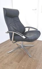 Design relaxfauteuil (leer), Huis en Inrichting, Fauteuils, Ophalen, Zo goed als nieuw, Leer, 50 tot 75 cm