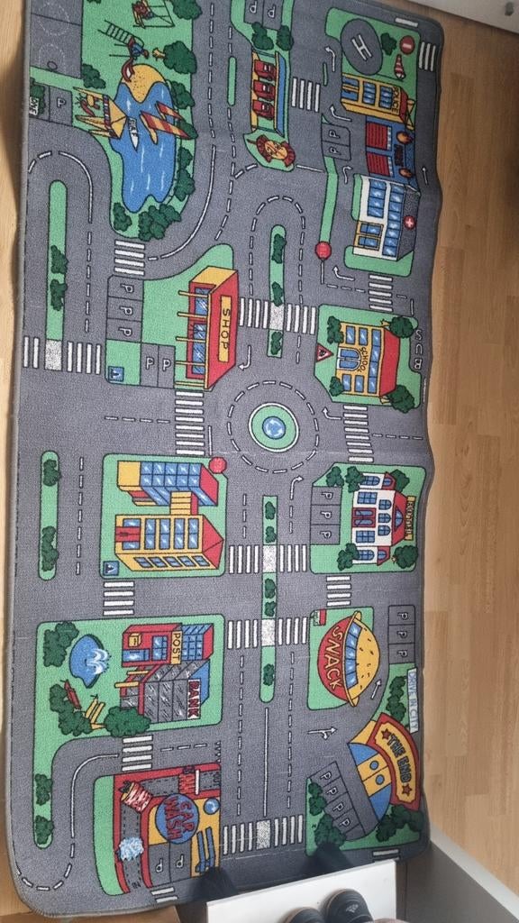 Speelkleed met straten en gebouwen, Ophalen, Gebruikt