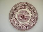 Paars bord Stiergevecht Societe Ceramique, Antiek en Kunst, Ophalen of Verzenden