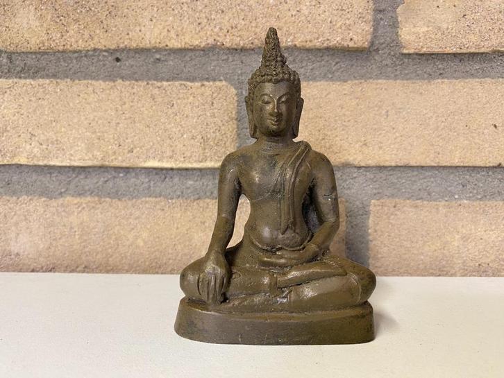 Boeddha brons beeldje Cadeau Kado, Huis en Inrichting, Woonaccessoires | Boeddhabeelden, Zo goed als nieuw, Verzenden