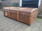 Vintage KOFFER hutkoffer kist reiskoffer 97 cm. opbergkist, Sieraden, Tassen en Uiterlijk, Koffers, Gebruikt, Minder dan 50 cm