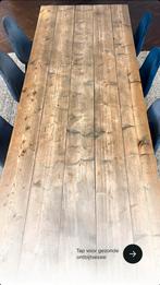 Grote houten tafel, Huis en Inrichting, Tafels | Eettafels, 200 cm of meer, 200 cm of meer, Gebruikt, Rechthoekig