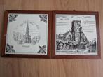 2 Wandtegels Geertruidenberg - Plateelbakkerij Schoonhoven, Antiek en Kunst, Antiek | Wandborden en Tegels, Ophalen of Verzenden