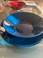 Iittala Teema Borden Blauw - 3 stuks, Gebruikt, Keramiek, Ophalen of Verzenden, Bord(en)