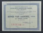 Zuid-Hollandsche Bank - 's-Gravenhage 1901, Postzegels en Munten, Aandelen en Waardepapieren, Verzenden, Voor 1920, Aandeel