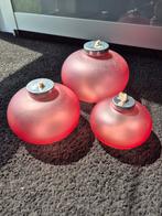Set Roze olielampjes / Tafelfakkels 3 stuks, Tuin en Terras, Fakkels, Ophalen, Zo goed als nieuw