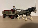 Schleich boerenkar / menwagen 2, Ophalen of Verzenden, Zo goed als nieuw, Paard, Beeldje of Figuurtje