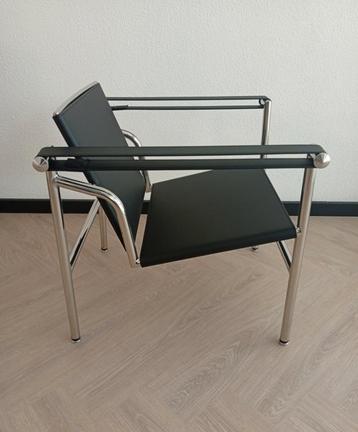 Le Corbusier LC1 Zwart Chroom Stoel beschikbaar voor biedingen