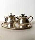 Vintage Art - Deco silver-plated Chopra metalen theeservies, Ophalen of Verzenden