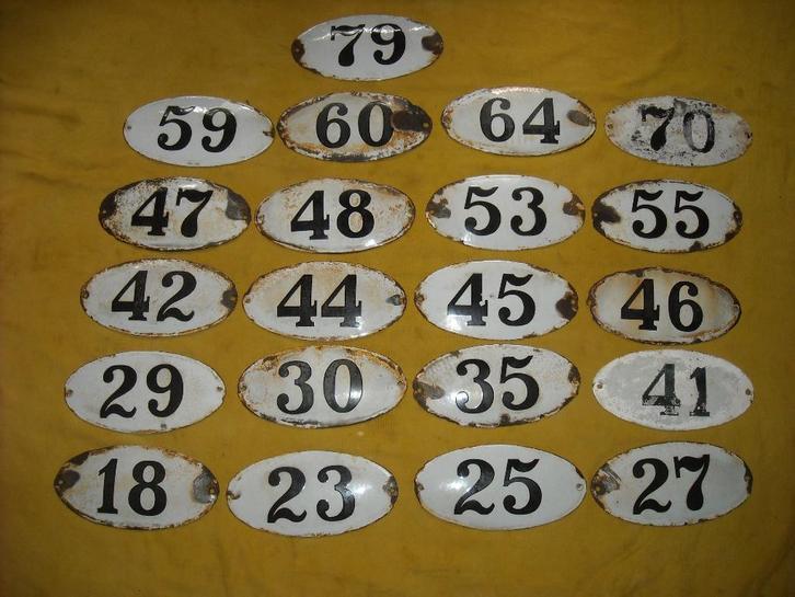 antieke emaille huisnummer Rotterdam nummer huisnummer bord, Antiek en Kunst, Antiek | Emaille, Ophalen of Verzenden