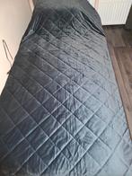 (Ophalen) Sprei - bedsprei - plaid, eenpersoons, antraciet, Ophalen, Eenpersoons, Overige typen, Zo goed als nieuw