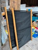 2 schermen hout met doek, Tuin en Terras, Ophalen, Gebruikt, Hout