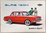 Glas 1204 Brochure 1966 autofolder, Ophalen of Verzenden, Gelezen, Overige merken