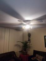 Plafondventilator met verlichting, Huis en Inrichting, Lampen | Plafondlampen, Ophalen, Gebruikt, Glas, Klassiek