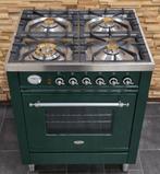 🔥Luxe Fornuis Boretti 70cm groen + rvs 4 pits 1 oven, Witgoed en Apparatuur, Fornuizen, 60 cm of meer, Zo goed als nieuw, Energieklasse A of zuiniger