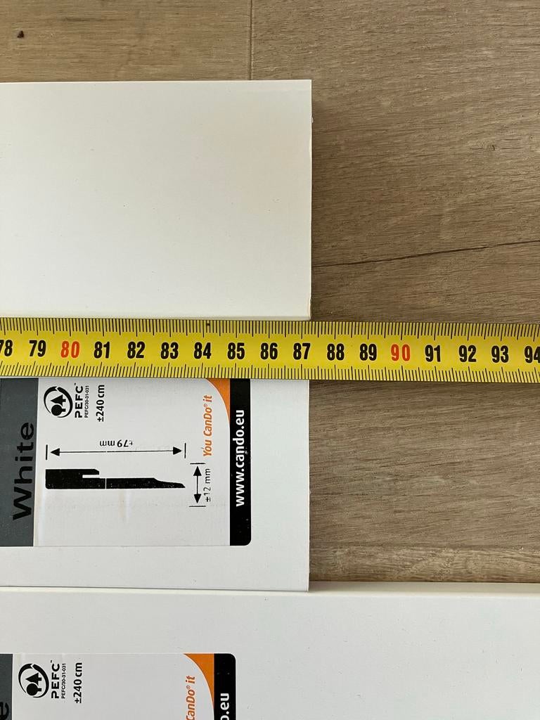 Witte CanDo plinten - Nieuwstaat, Ophalen, Zo goed als nieuw, Mdf, 250 cm of meer