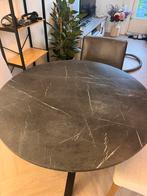 MARIEDAMM Tafel, zwart marmerpatroon, 105 cm, Huis en Inrichting, Tafels | Eettafels, Ophalen, Zo goed als nieuw, Rond, 100 tot 150 cm