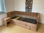Nog mooi "steigerhouten" bed + nachtkastje!, Ophalen, 90 cm, Eenpersoons, Steigerhout