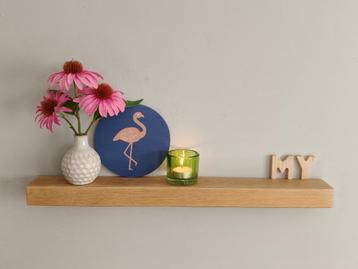 Zwevende wandplank - decoratief schap eiken 58cm #125 beschikbaar voor biedingen