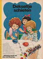 Retro reclame 1975 Smarties chocolade deksel spelletje, Verzamelen, Verzenden, Overige typen