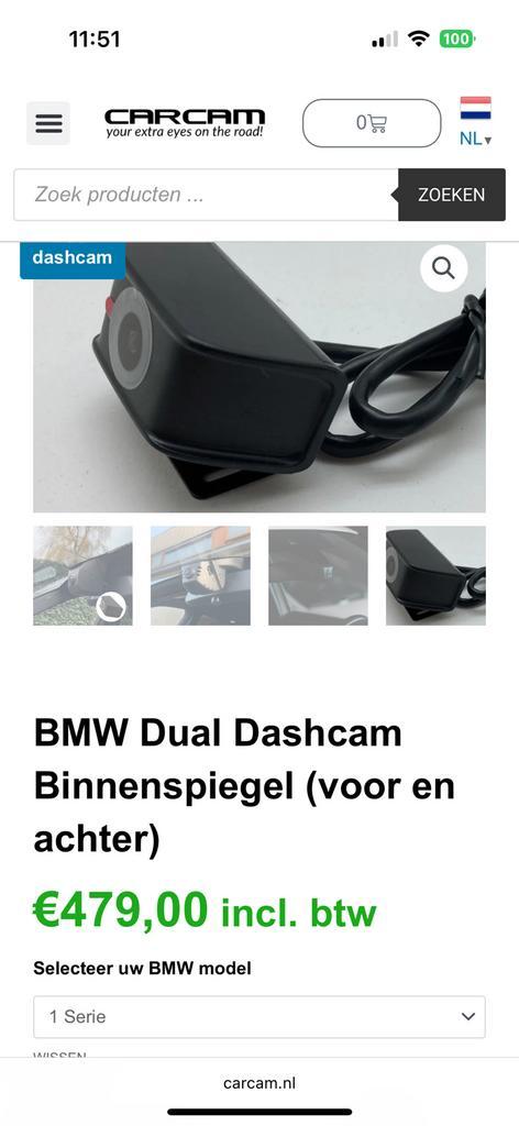 dashcam voor en achter (nu in spiegelkap BMW), Auto diversen, Dashcams, Zo goed als nieuw, Ophalen of Verzenden