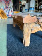Massief salontafel, Huis en Inrichting, Tafels | Salontafels, 100 tot 150 cm, Minder dan 50 cm, Rechthoekig, 50 tot 100 cm