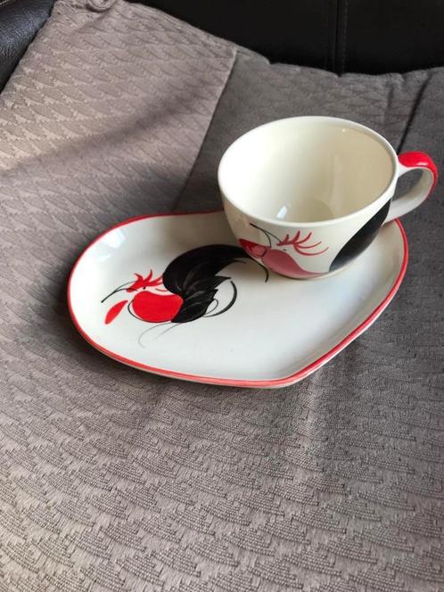 Kop en schotels - bord - bier - borrelglaasjes - voorraadbus, Huis en Inrichting, Keuken | Servies, Kop(pen) en/of Schotel(s)