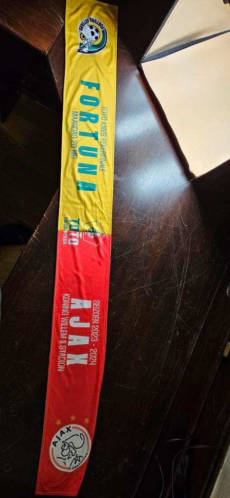 Ajax - Fortuna Sittard Bekerfinale Sjaal, Verzamelen, Sportartikelen en Voetbal, Ophalen of Verzenden