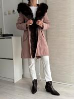 Real arctic fox fur parka jacket, Kleding | Dames, Jassen | Winter, Ophalen of Verzenden, Nieuw, Maat 36 (S), Roze