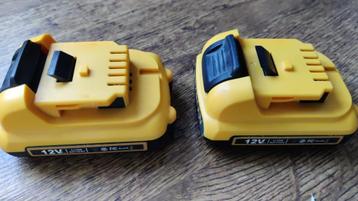 DeWalt - 12V li-ion battery "Nexrow" (2 stuks) beschikbaar voor biedingen