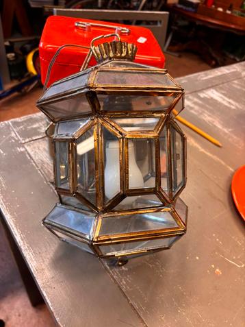 Vintage antiek koper hang lampje beschikbaar voor biedingen