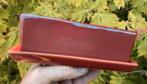 Bonsai schaal + onderzetter Bordeaux rood 16x10,8x5,2, Tuin en Terras, Bloempotten, Ophalen of Verzenden, Zo goed als nieuw, Aardewerk