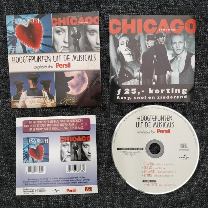 CD Hoogtepunten uit de musicals – Elisabeth – Chicago & meer, Cd's en Dvd's, Cd's | Filmmuziek en Soundtracks, Zo goed als nieuw