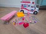 Echte mattel barbie ambulance met licht geluid en spullen, Ophalen of Verzenden, Zo goed als nieuw, Barbie