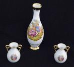 3 Vaasjes. Limoges 2X hoog   6,5.   1X hoog 18 cm, Antiek en Kunst, Ophalen of Verzenden