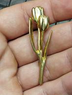 prachtige vintage tulp broche, Ophalen of Verzenden, Zo goed als nieuw, Zilver, Overige materialen