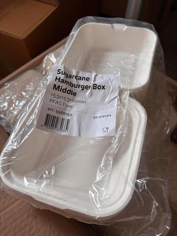 200x hamburger / bentotaart doosjes beschikbaar voor biedingen