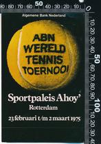 Sticker: ABN Wereld Tennis Toernooi 1975 - Ahoy - Rotterdam, Ophalen of Verzenden, Zo goed als nieuw, Sport