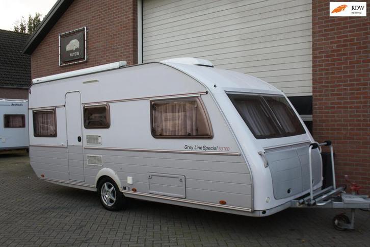 Kip 53GB Garantie, Enkele Bedden, Airco, Rondzit, Vaste Luif, Caravans en Kamperen, Caravans, Bedrijf, 1250 - 1500 kg, Kip, Luifel