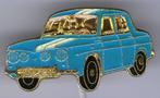 RENAULT R8 GORDINI blauw op koper auto speldje ( D_546 ), Verzenden, Zo goed als nieuw, Transport, Speldje of Pin