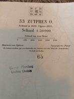Nederlandse stafkaart mobilisatie Zutphen WO2, Ophalen of Verzenden, Landmacht, Nederland, Overige typen