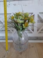 Riviera maison vaas met kunstbloemen, Huis en Inrichting, Verzenden, Overige kleuren, Glas, Minder dan 50 cm