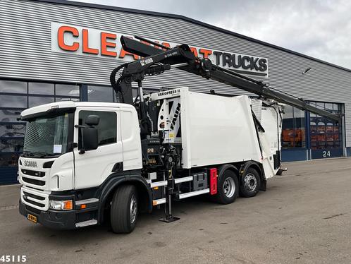 Scania P 250 Euro 6 Hiab 21 Tonmeter laadkraan Just 146.000, Auto's, Vrachtwagens, Te koop, ABS, Achteruitrijcamera, Airconditioning